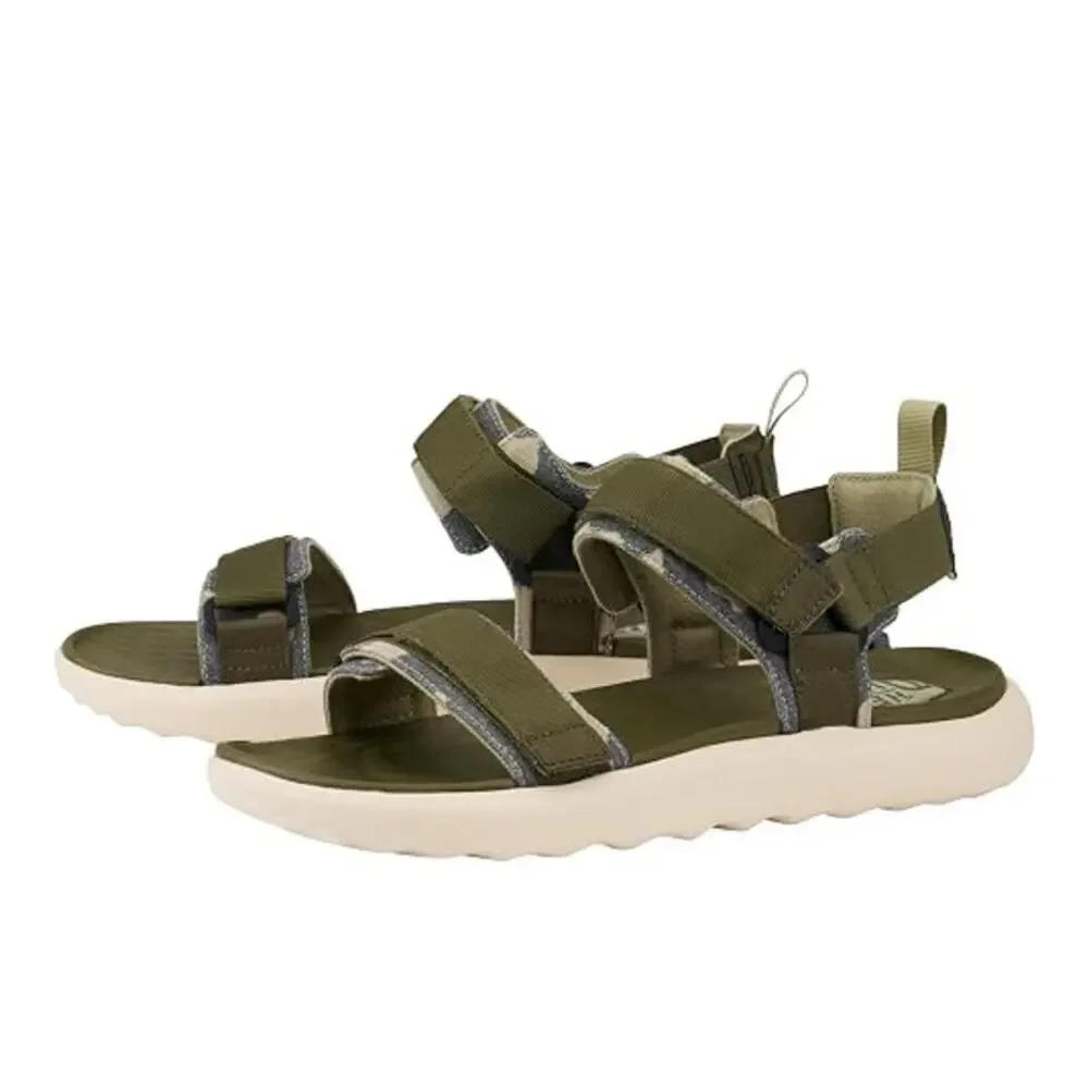 NEW Hey Dude Carson Sandals Sport Mode Men's Green Camo Outdoor Size 13